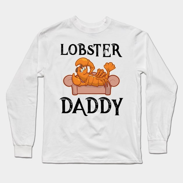 Lobster Daddy Crawdaddy TShirt Funny Crawfish Mardi Gras Men Long Sleeve T-Shirt by TellingTales